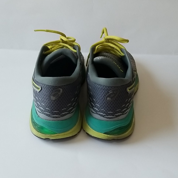 ASICS Gel Cumulus Grey & Green Runners Size 9 - Picture 3 of 5